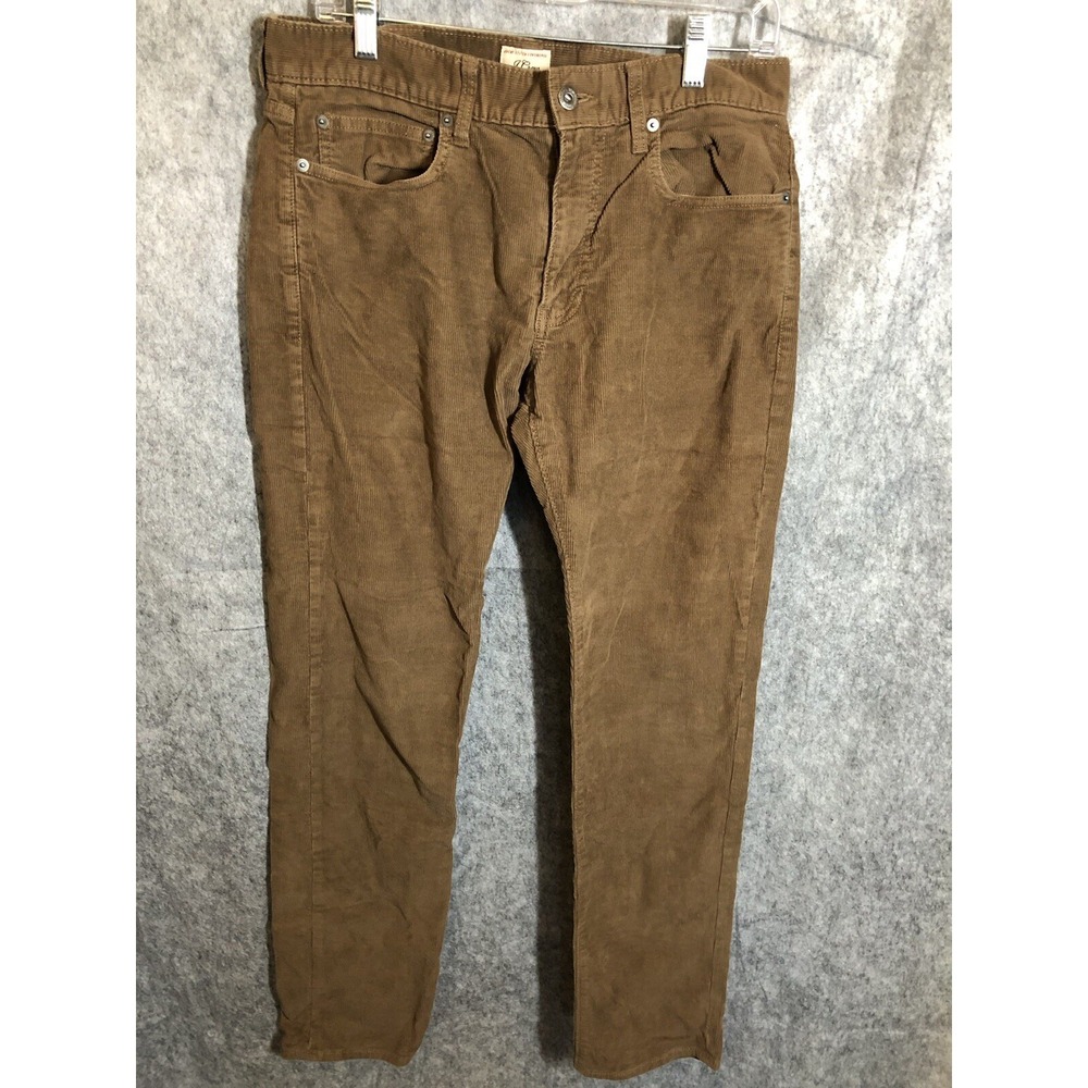 J.Crew 32x32 Brown Corduroy‎ Slim Straight Relaxed Fit Career Casual Classic